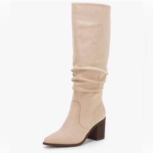 Huiyuzhi Womens Pointed Toe Knee High Boots